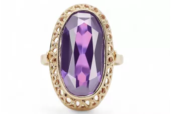  Alexandrit 14k žluté zlato Vintage style vrc129y